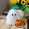 Cute Ghost Statue Holding Pumpkin Statue Resin Halloween Home Decorations For Indoor Outdoor 4