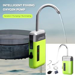 3-in-1 sensing oxygen pump, portable mini usb charging pump, air stone tube, automatic water pump with led lighting