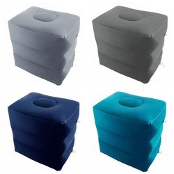 pvc kids flight, sleeping footrest pillow, resting pillow, on airplane, car bus pillow inflatable, travel foot rest pad