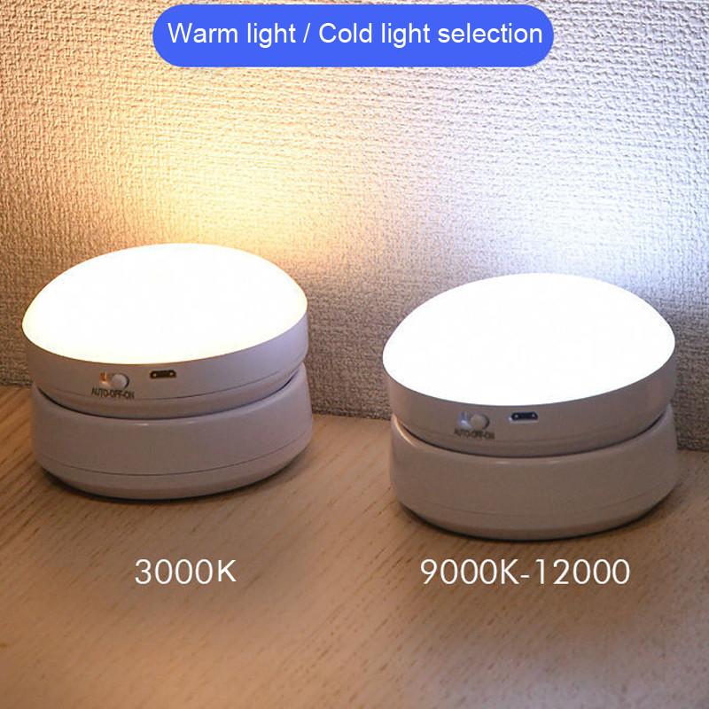 Led Night Light, USB Charging, Motion Sensor, Round Energy-saving, Sound Light Control, Led Lamps Bedroom, Corridor