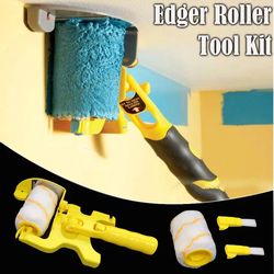 multifunctional clean-cut edger painting rolling brush, professional wall paint roller set for sharp, tape-free lines