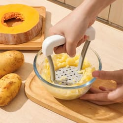 manual potato masher, durable potato ricer, non-slip handle fruit juicer, kitchen gadgets, vegetable masher
