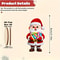 Wooden Gingerbread Man Santa Claus Christmas Ornament Flat Tree Pendant Festive Home Decoration Gif 2