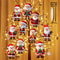 Wooden Gingerbread Man Santa Claus Christmas Ornament Flat Tree Pendant Festive Home Decoration Gif 3