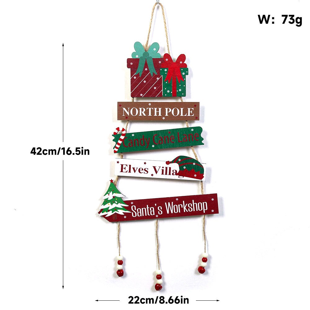 Merry Christmas Decor Xmas Tree Wall Ornament Natal Navidad Christmas Hanging Pendant Wooden Crafts 5