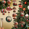 Christmas Tree Wooden Hanging Decorations, Mobile Santa Claus, Hot Air Balloon, Festive Holiday Ornament Kit