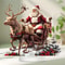 Acrylic Santa Claus Reindeer Sled Decoration Tabletop Christmas Ornament With Base Xmas Navidad Par 0