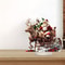 Acrylic Santa Claus Reindeer Sled Decoration Tabletop Christmas Ornament With Base Xmas Navidad Par 3