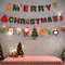 Santa Claus Snowman Paper Hanging Banner Merry Christmas Banners Decoration Red Green Xmax Pendant  0