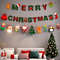 Santa Claus Snowman Paper Hanging Banner Merry Christmas Banners Decoration Red Green Xmax Pendant  2