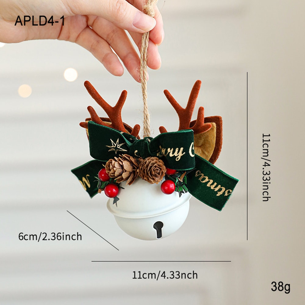 Mixed Pendant Christmas Tree Christmas Bell Antlers Bow Pinecone Bell Showcase Car Hanging Decorati 9
