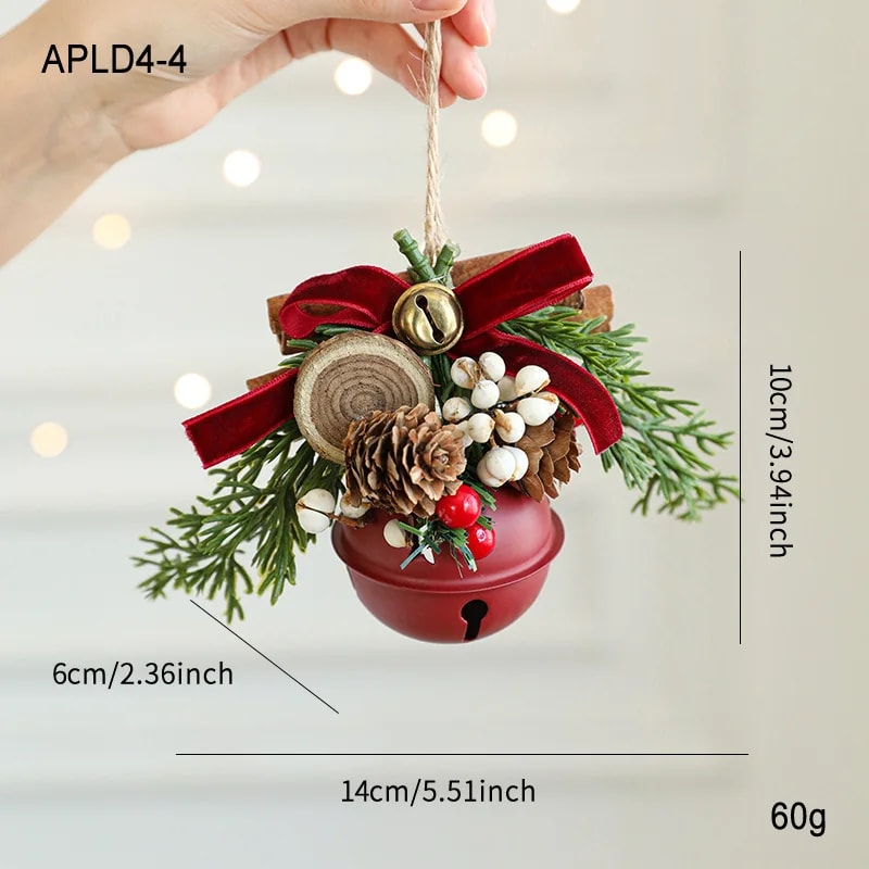 Mixed Pendant Christmas Tree Christmas Bell Antlers Bow Pinecone Bell Showcase Car Hanging Decorati 11