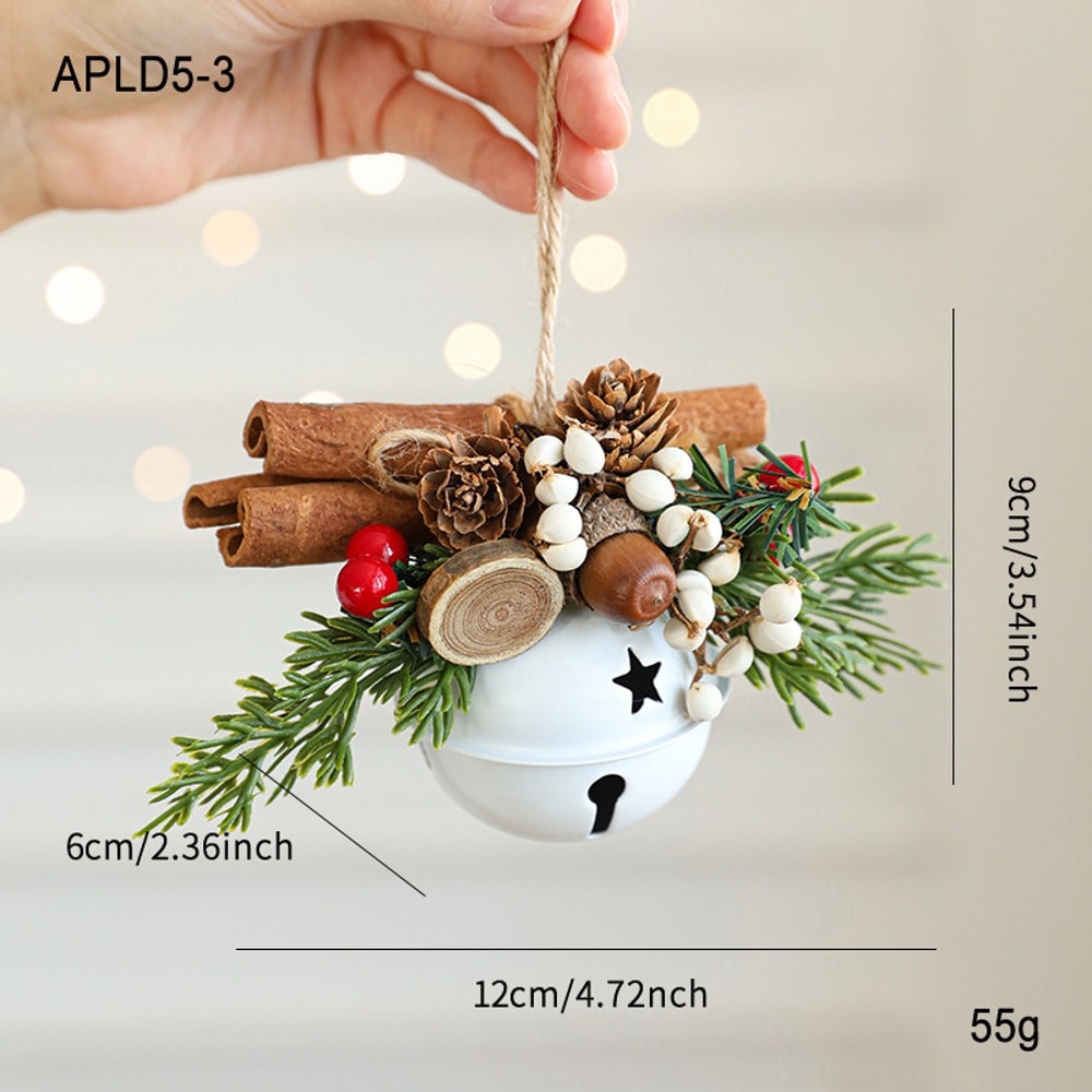 Mixed Pendant Christmas Tree Christmas Bell Antlers Bow Pinecone Bell Showcase Car Hanging Decorati 13