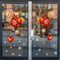 Festive Atmosphere Decoration Snowflakes Stars Colorful Balls Christmas Stickers Decorative Glass W 1