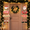Christmas Decoration Hanging Door Banner, Santa Claus Snowman Pendant, Festive Design for Home Decor Outdoor