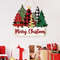 Traditional 2D Flat Print Wooden Santa Claus Christmas Decoration Merry Christmas Wall Mounted Holi 2
