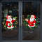 Holiday Party Decorations, Santa Claus Christmas Window Stickers, PVC Material, For Home Windows, Easy to Apply