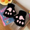 Lovely Plush Cat Paw Gloves Warm Fingerless Mittens Soft Fluffy Bear Claw Costume Short Half Finger 10