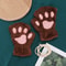 Lovely Plush Cat Paw Gloves Warm Fingerless Mittens Soft Fluffy Bear Claw Costume Short Half Finger 11
