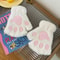 Lovely Plush Cat Paw Gloves Warm Fingerless Mittens Soft Fluffy Bear Claw Costume Short Half Finger 13