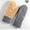Knitted Winter Gloves, Double Layer Velvet, Thick Warm Finger Gloves, Cozy Thermal Cover