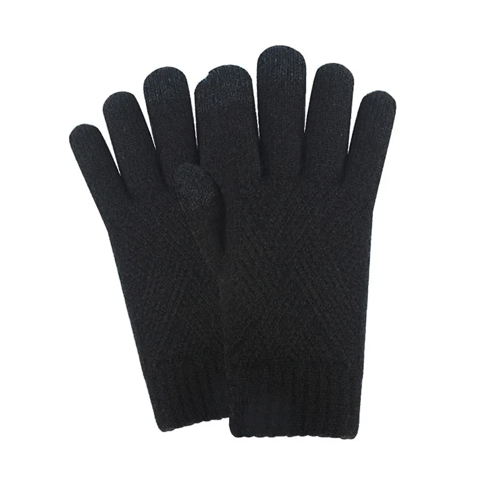 Thermal Touchscreen Gloves for Men, Women, Winter Warm Knitted, Windproof Thick Fleece Lined Cycling Riding Gloves