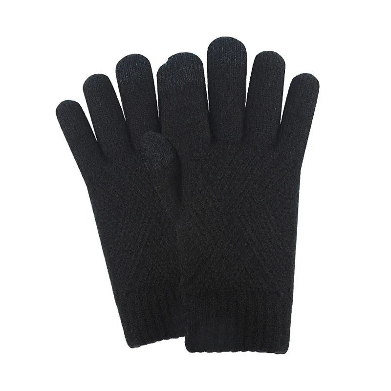 Thermal Touchscreen Gloves for Men, Women, Winter Warm Knitted, Windproof Thick Fleece Lined Cycling Riding Gloves