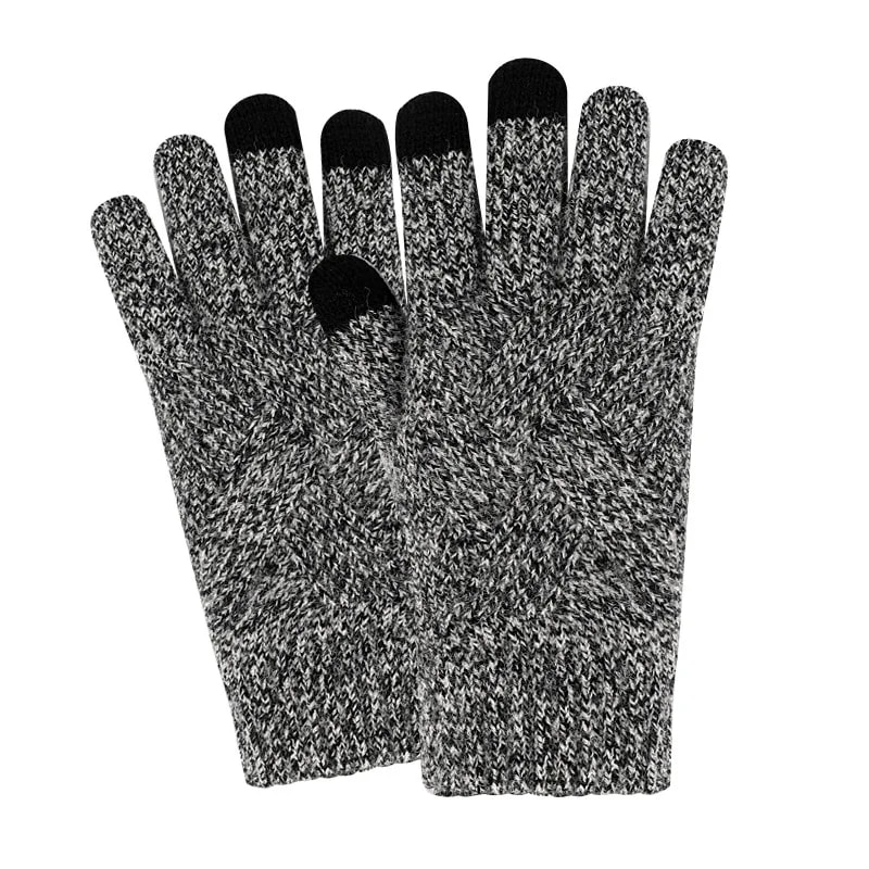 Thermal Touchscreen Gloves for Men, Women, Winter Warm Knitted, Windproof Thick Fleece Lined Cycling Riding Gloves