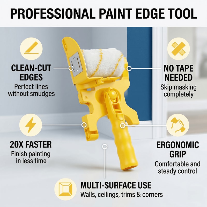 Multifunctional CleanCut Edger Painting Rolling Brush Professional Wall Paint Roller Set For Sharp 1