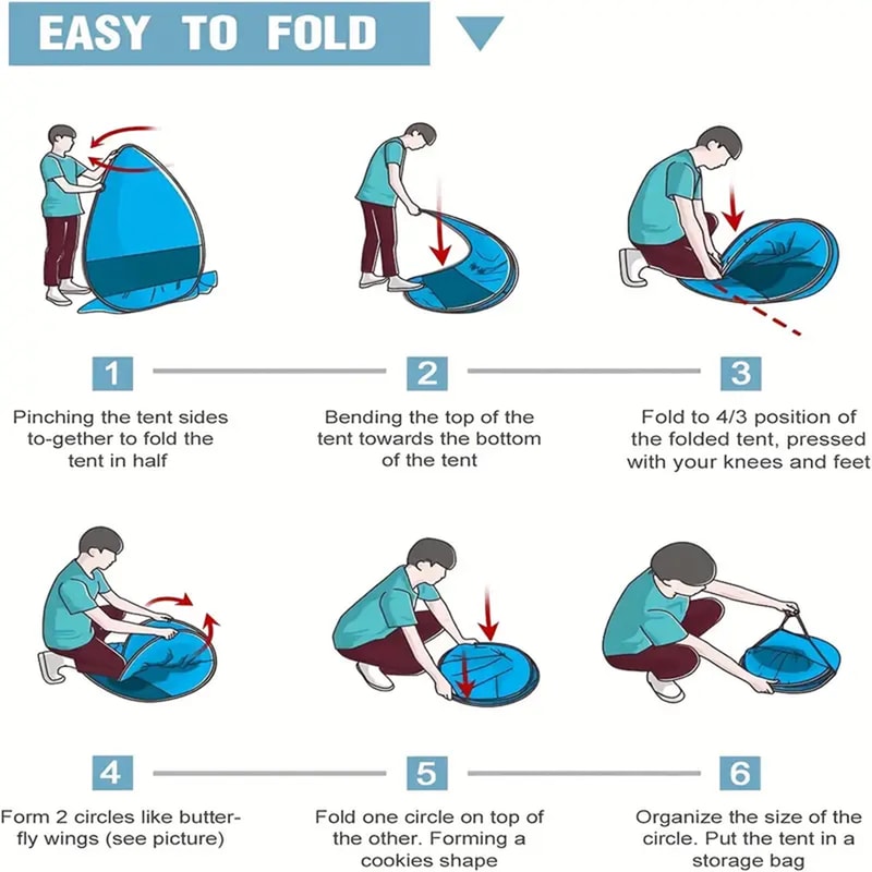 Pop Up Beach Tent Sun Shelter Portable Shade Canopy 4