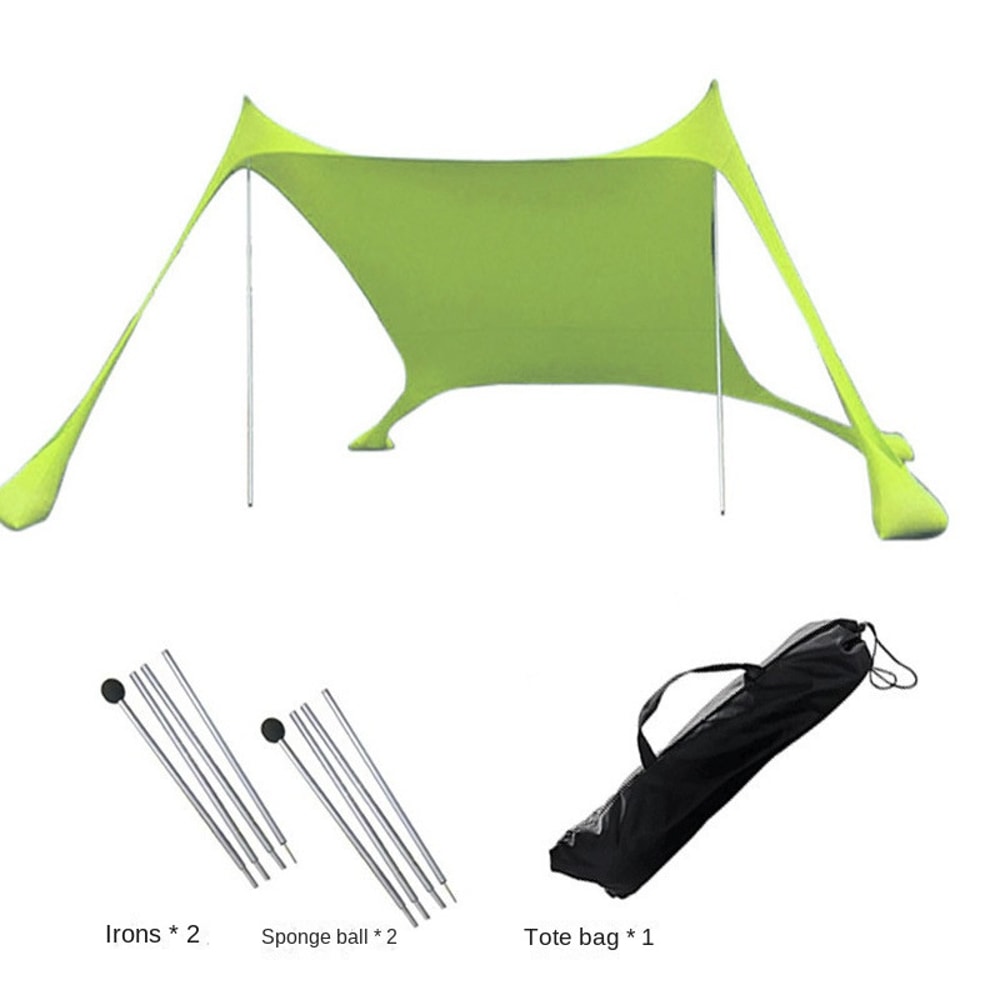 Windproof Pop Up Beach Canopy Tent With UV Sun Shade For Camping And Fishing 7