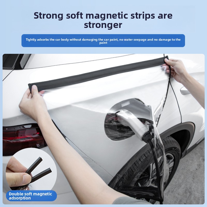 Magnetic EV Charger Port Cover For Outdoor Charging Waterproof AllWeather Rain And Snow Protection 1