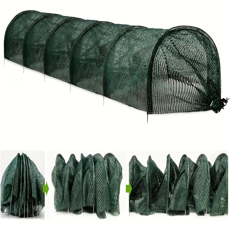 Collapsible Garden Mesh Tunnel Cover For Raised Beds And Greenhouses 0