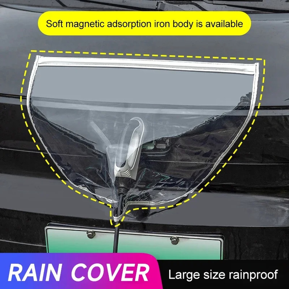 Universal EV Charging Port Cover Waterproof Magnetic Rain Shield for Outdoor Electric Car Charging
