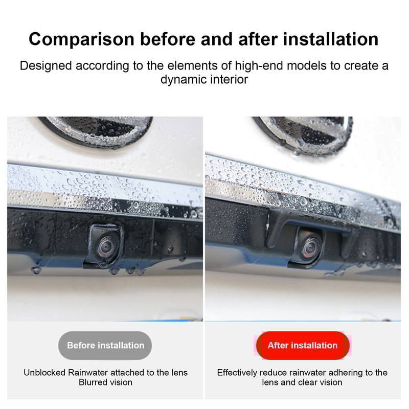 Universal Rear Camera Rain Shield Cover for Clearer Parking Visibility