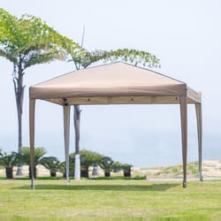 khaki pop up canopy tent for beach camping and outdoor events