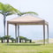 Khaki Pop Up Canopy Tent for Beach Camping and Outdoor Events