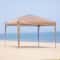 Khaki Pop Up Canopy Tent for Beach Camping and Outdoor Events