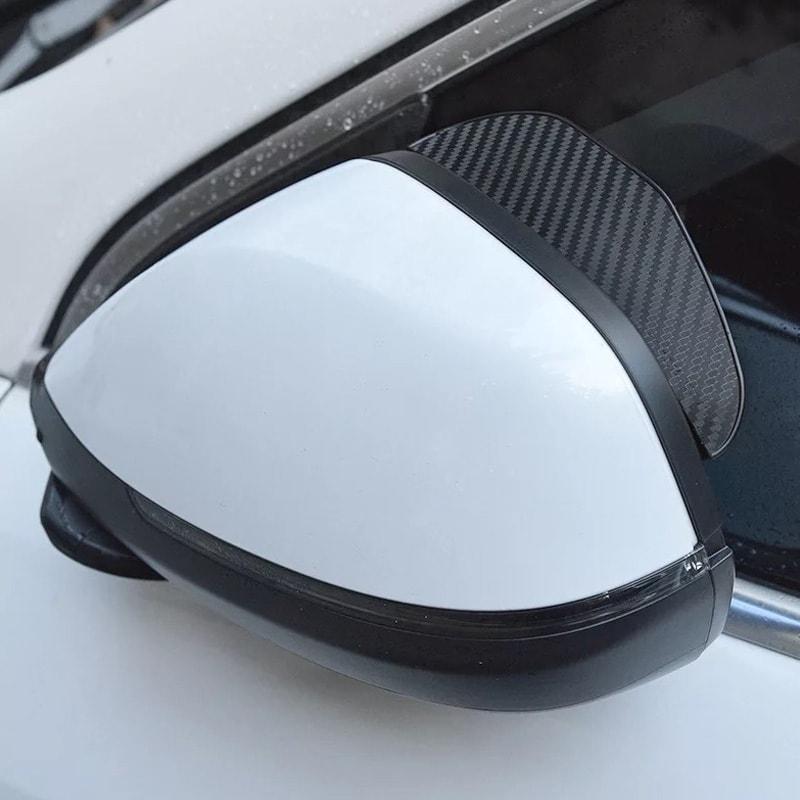 Universal Carbon Fiber Side Mirror Rain Guard 2