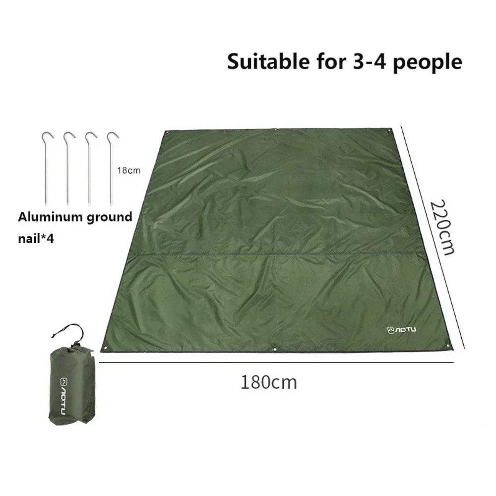 Waterproof Camping Tarp Hammock Rain Fly Tent Footprint For Hiking Beach And Picnic 7
