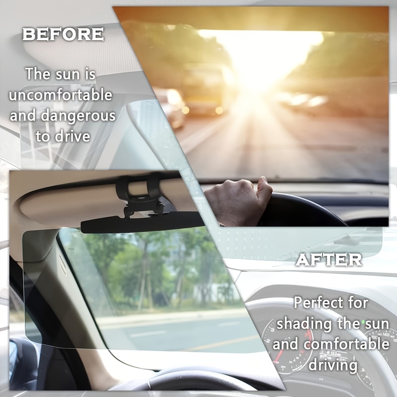 Polarized Sun Visor for Car Anti Glare Visor Extender with UV Protection