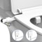 Bidet Toilet Seat New Lightweight Ultra Thin Non Electric Double Nozzle Adjustable Water Pressure E 6