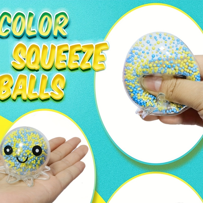 GlowSquid Light Up Stress Ball Sensory Fidget Toy For Kids And Adults 2