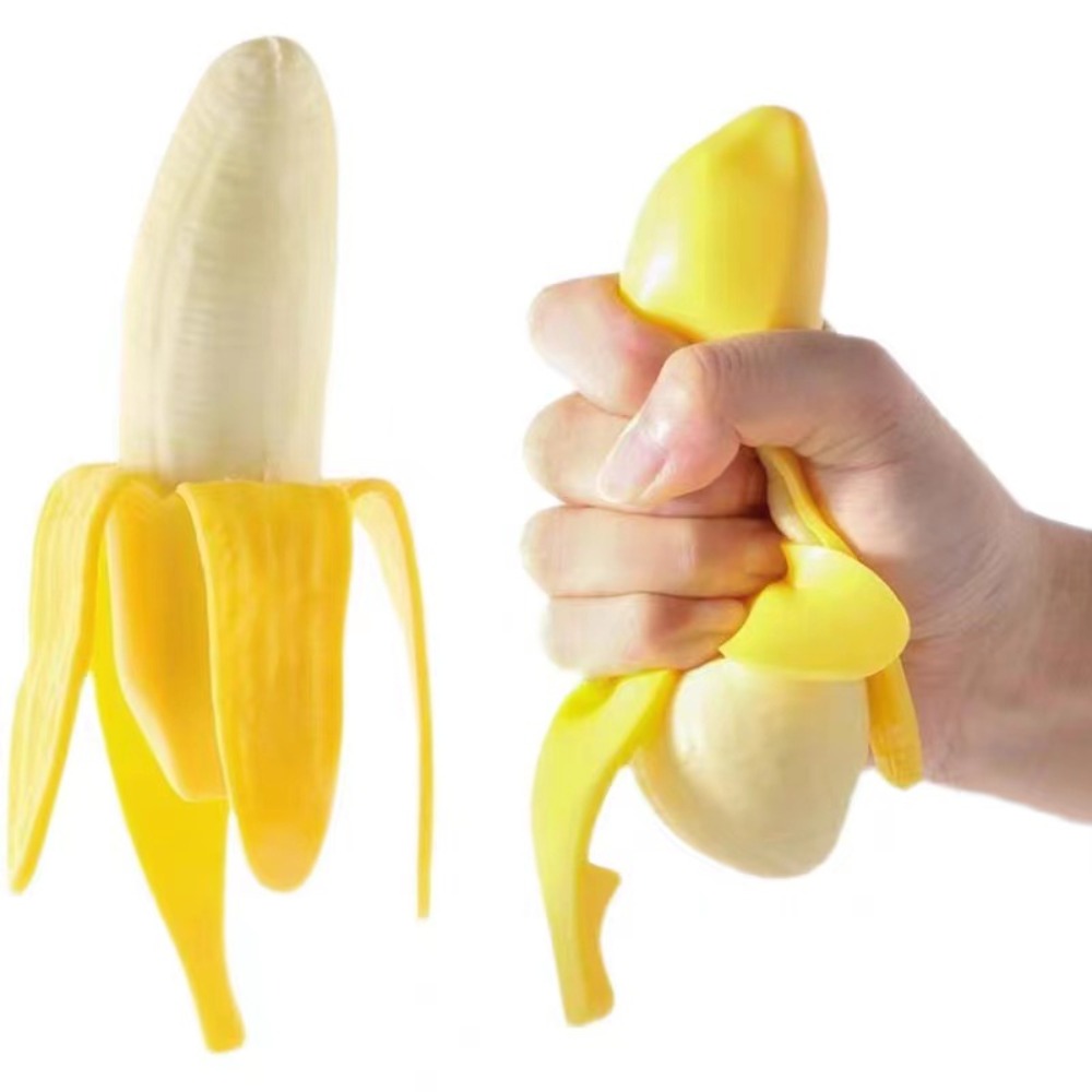 Banana Squishy Stress Relief Toy for Sensory Focus & Anxiety Calm