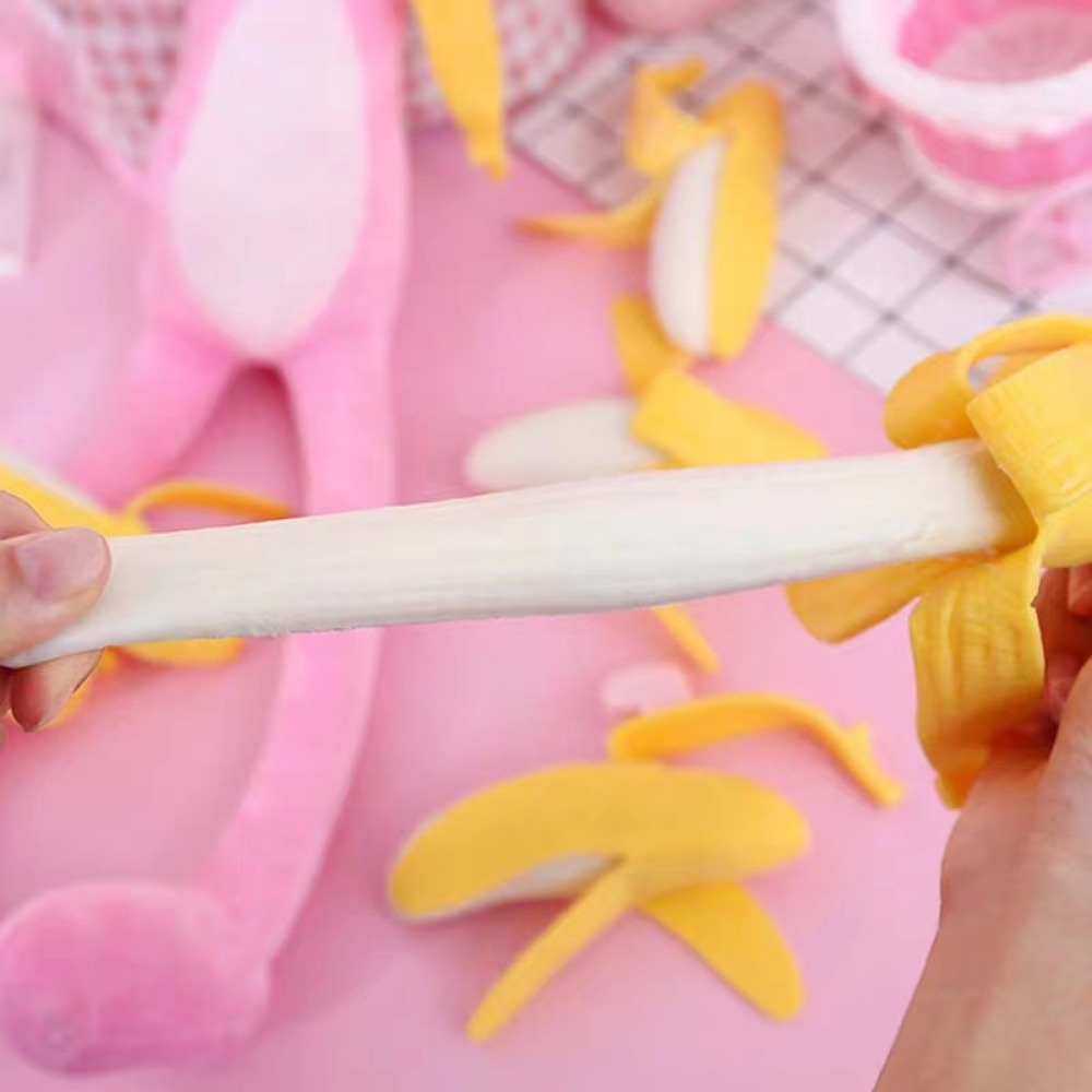 Banana Squishy Stress Relief Toy for Sensory Focus & Anxiety Calm