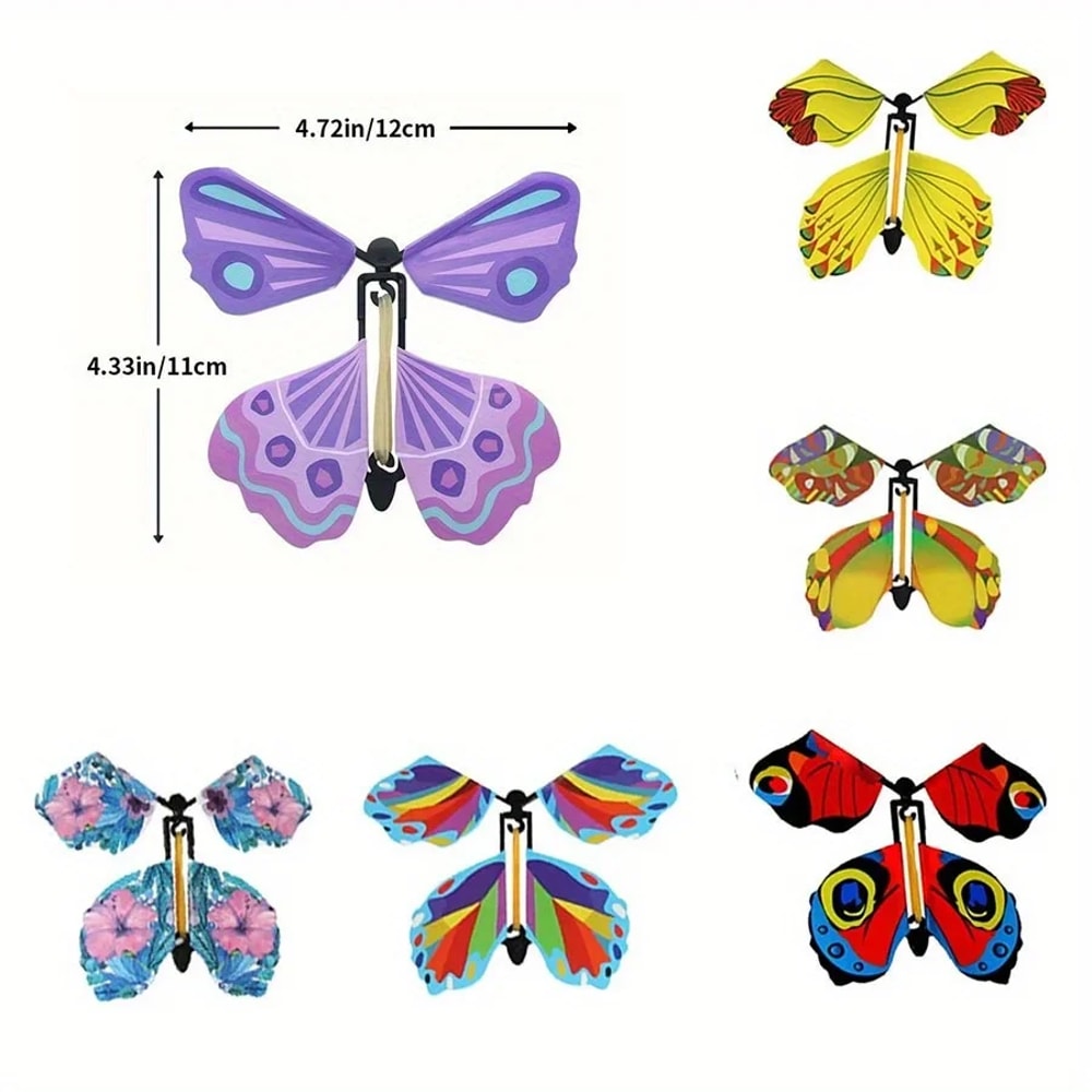 Magic Flying Butterfly Bookmark Surprise Toy for Cards, Gifts & Party Favors