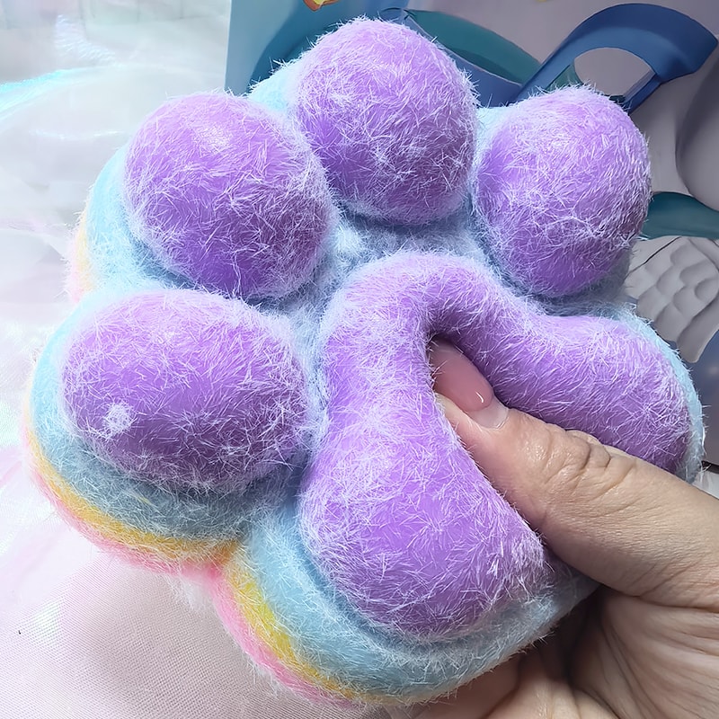 Gradient Cat Paw Squishy Stress Relief Toy For Kids Adults 0