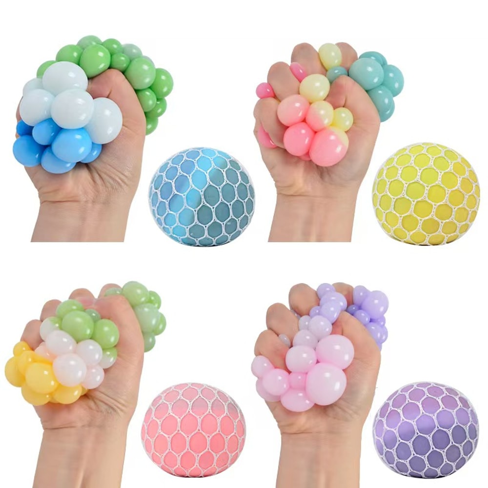 CalmSphere Rainbow Stress Relief Ball Sensory Squishy Fidget Toy For Kids Adults 0