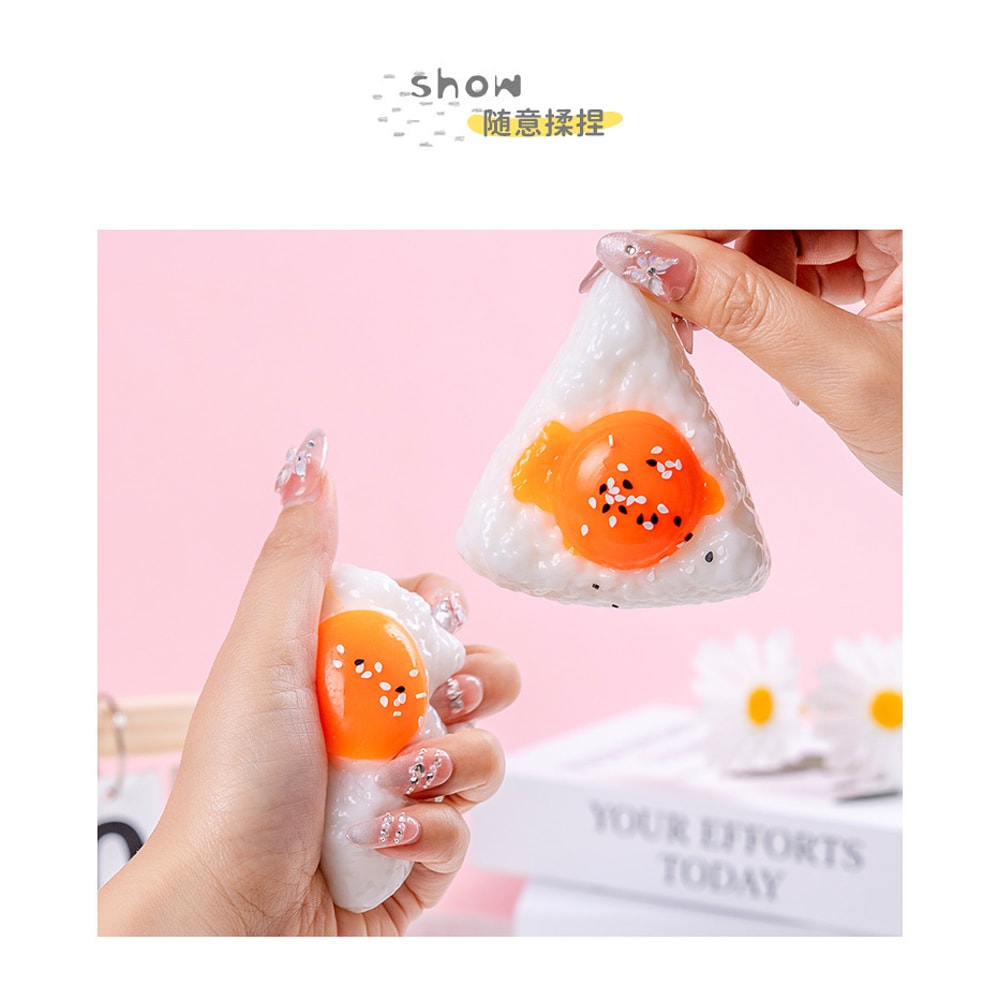 Kawaii Egg Yolk Squishy Stress Ball for Anxiety Relief and Focus
