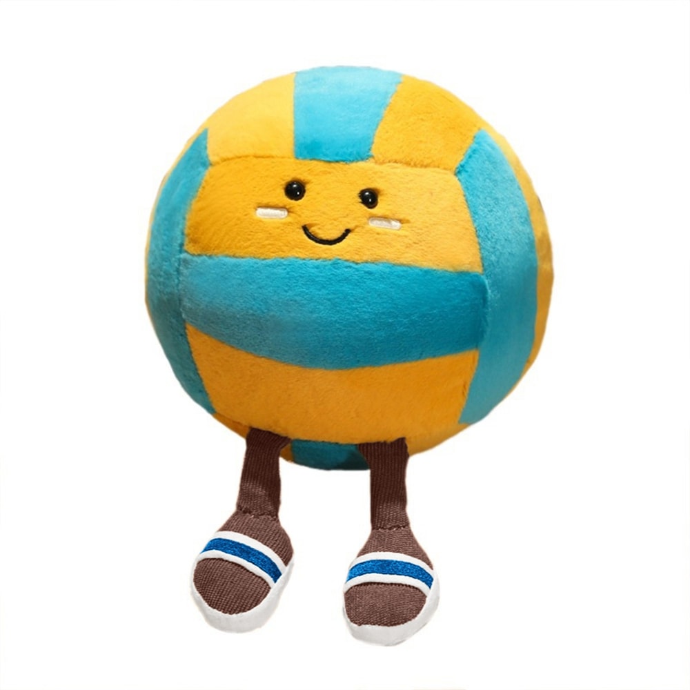 Sports Ball Plush Pillow Set for Kids and Fans Basketball Football Baseball Tennis Decor